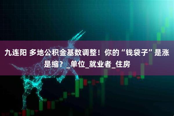 九连阳 多地公积金基数调整!你的“钱袋子”是涨是缩?_单位_就业者_住房
